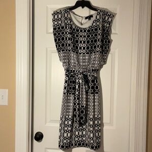 GNW Monochrome Geometric Midi Dress